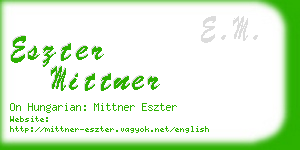 eszter mittner business card